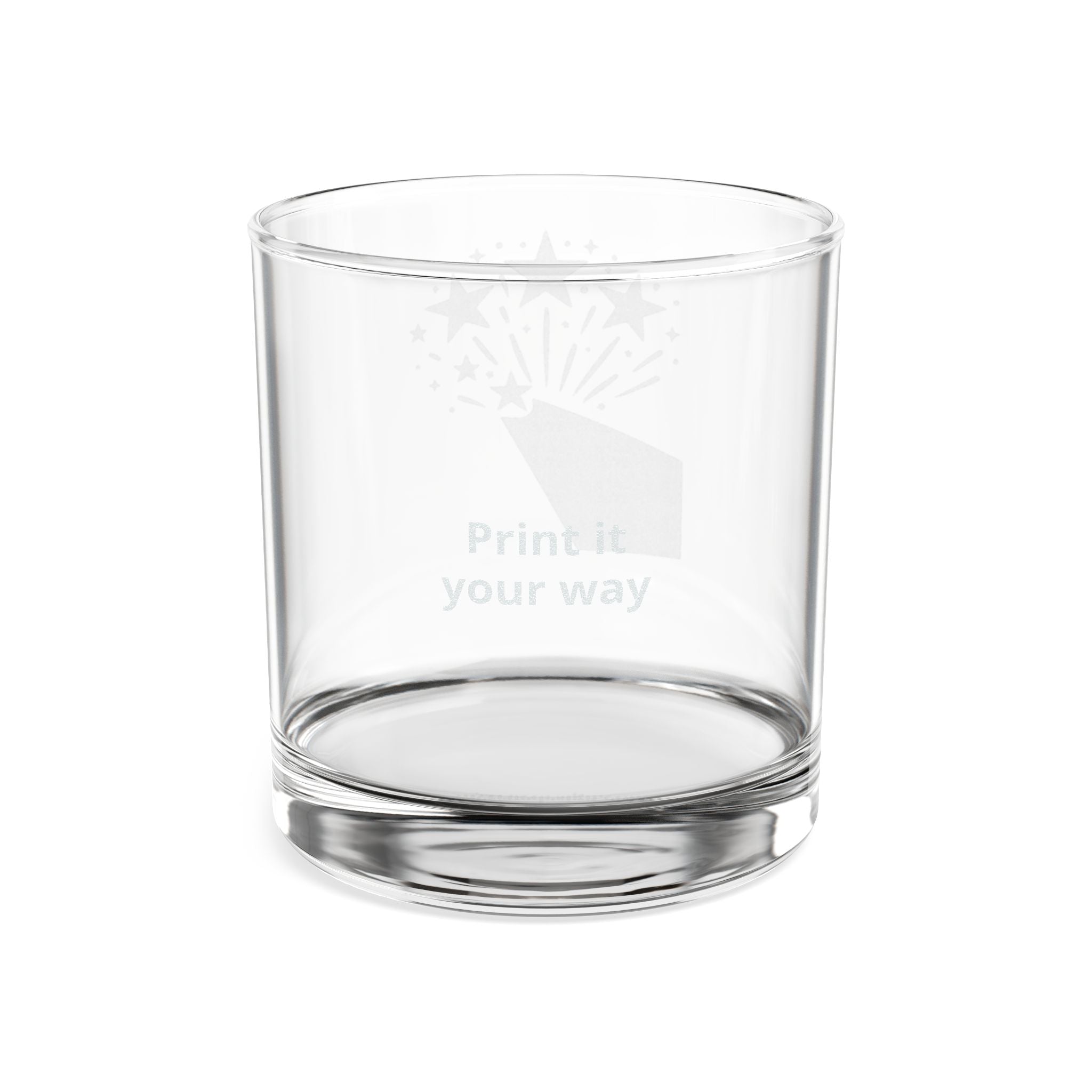 Engraved Stars & Stripes Customizable Whiskey Glass