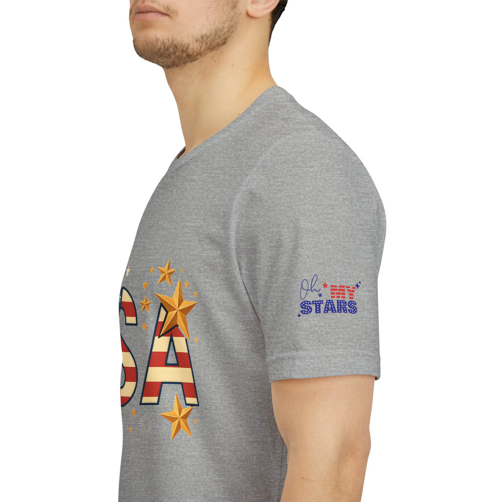 USA Flag Stars T-Shirt — Patriotic American Independence Day Tee