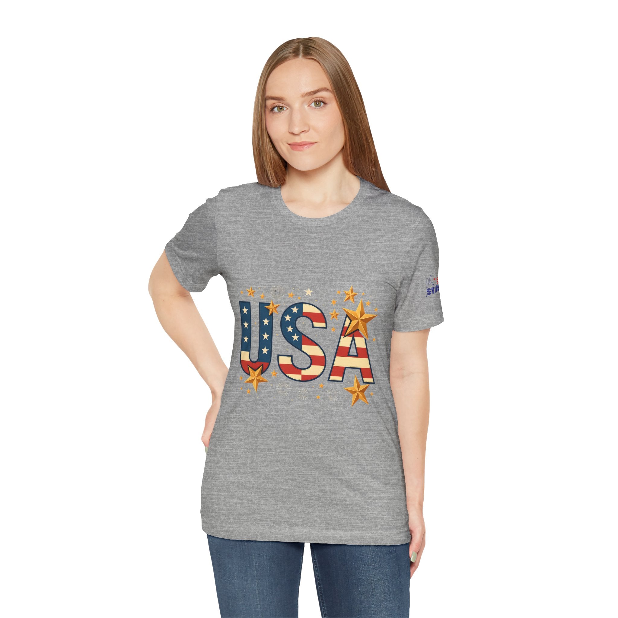 USA Flag Stars T-Shirt — Patriotic American Independence Day Tee