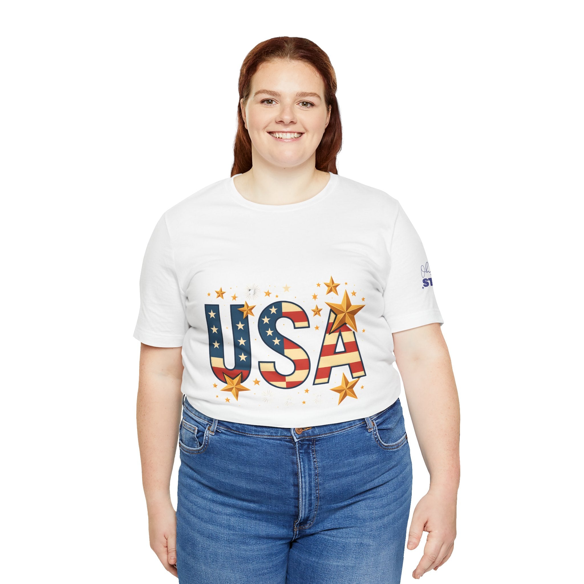 USA Flag Stars T-Shirt — Patriotic American Independence Day Tee
