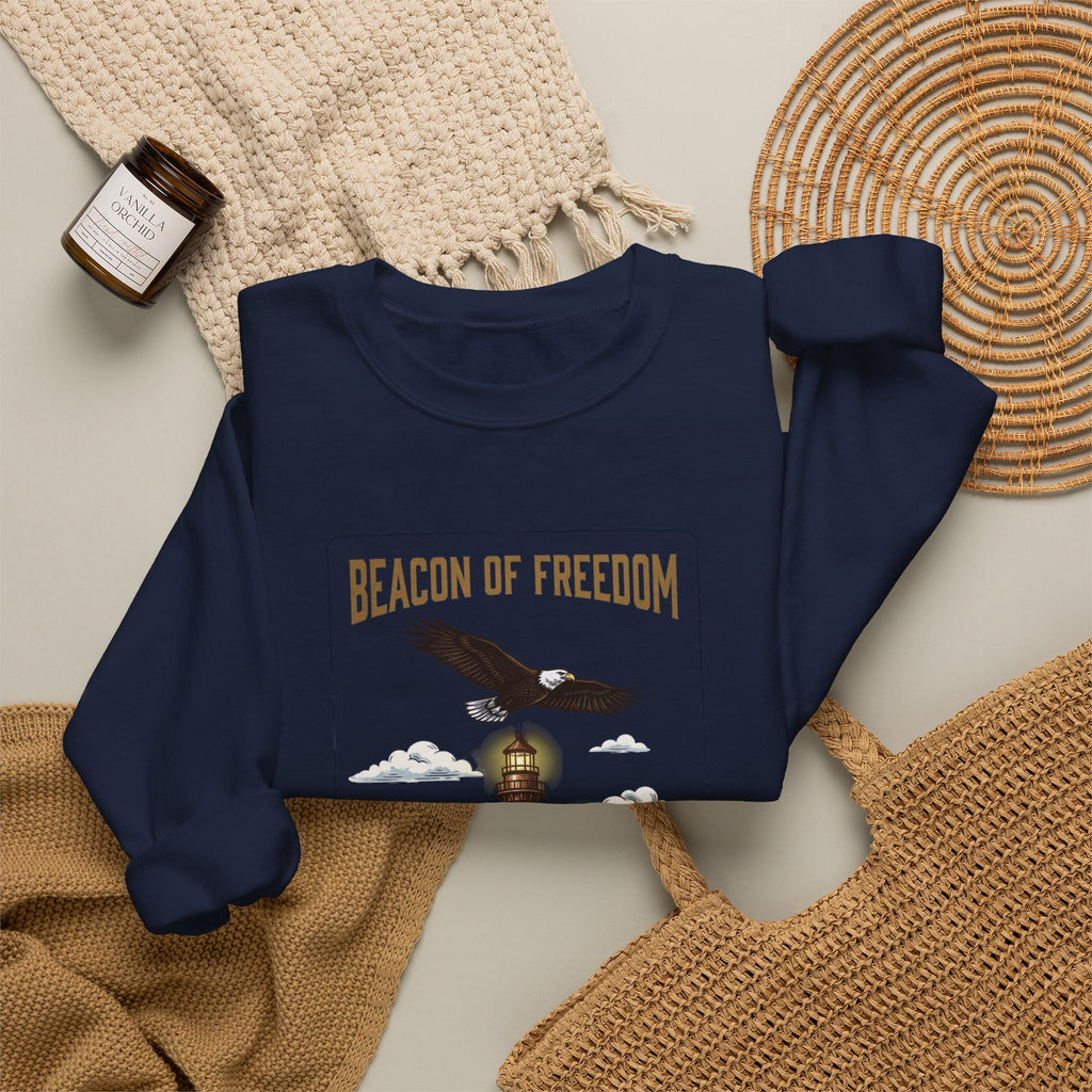 Beacon of Freedom Lighthouse Sweatshirt | 250th 4th of July Patriotic Milestone