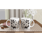 11oz Ceramic Coffee Mug with Colored Rim for Everyday Use - My True Design