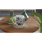 11oz Ceramic Coffee Mug with Colored Rim for Everyday Use - My True Design