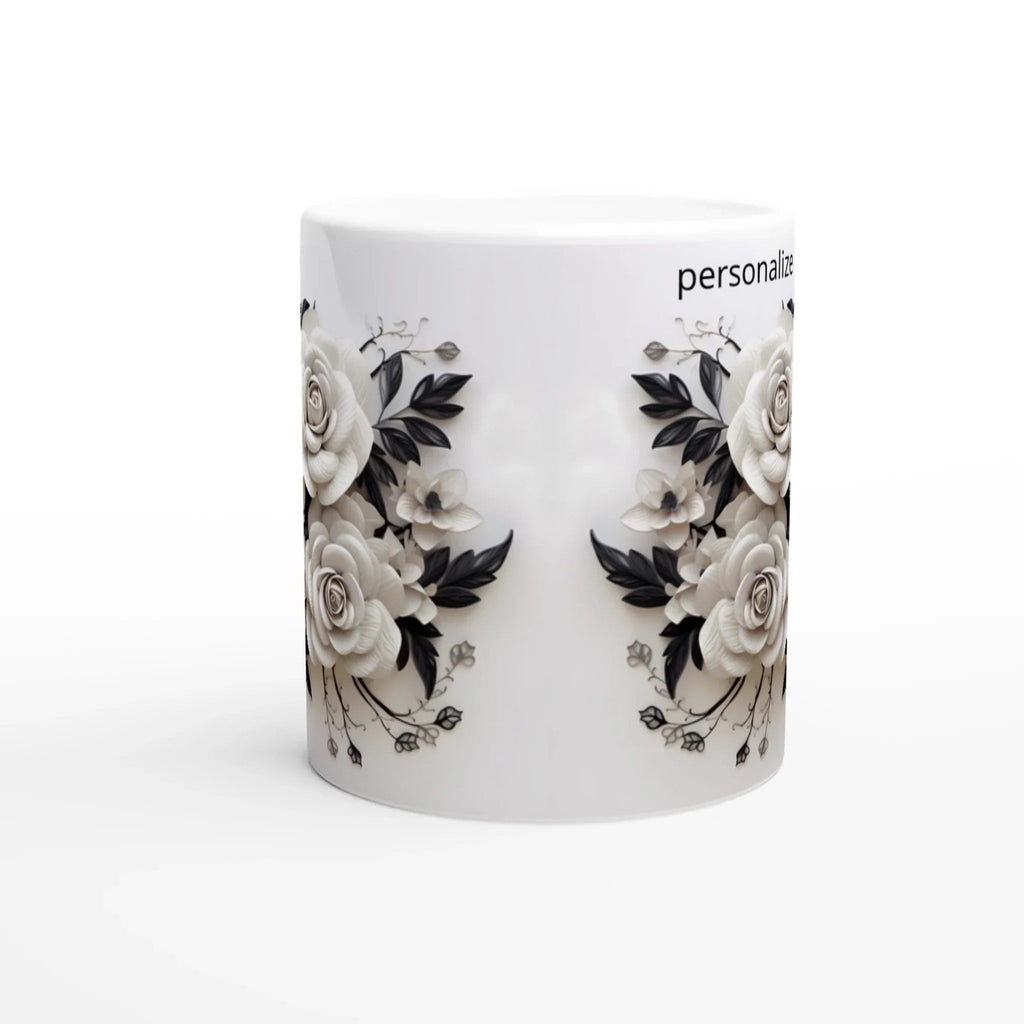 11oz Ceramic Coffee Mug with Colored Rim for Everyday Use - My True Design