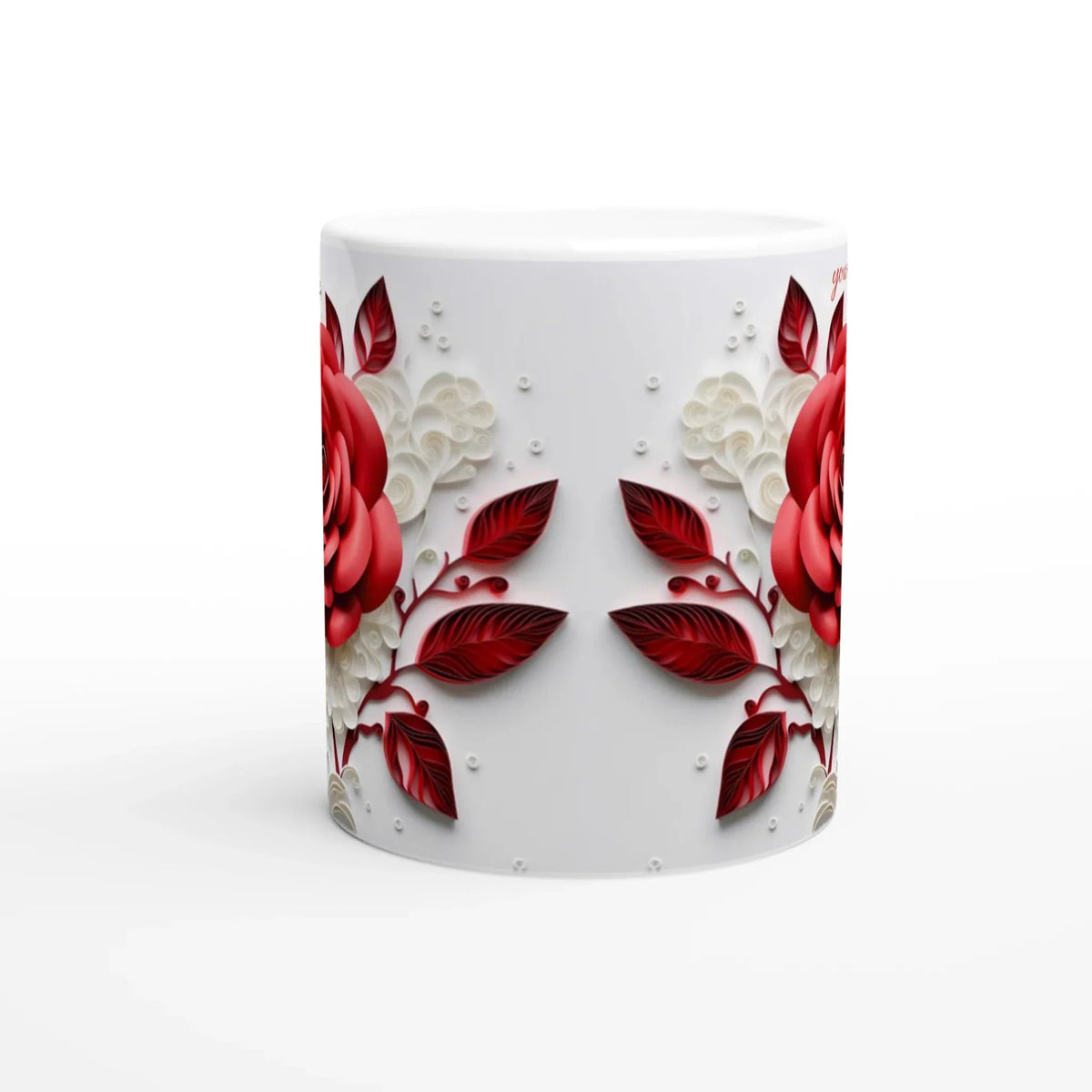 11oz Ceramic Coffee Mug with Colored Rim - My True Design
