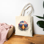 Patriotic Eagle Sunglasses Canvas Tote Bag