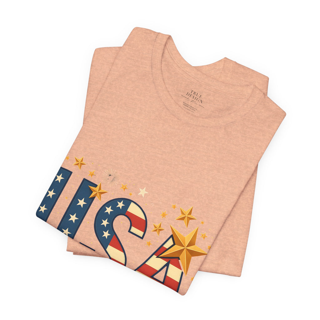 USA Flag Stars T-Shirt — Patriotic American Independence Day Tee