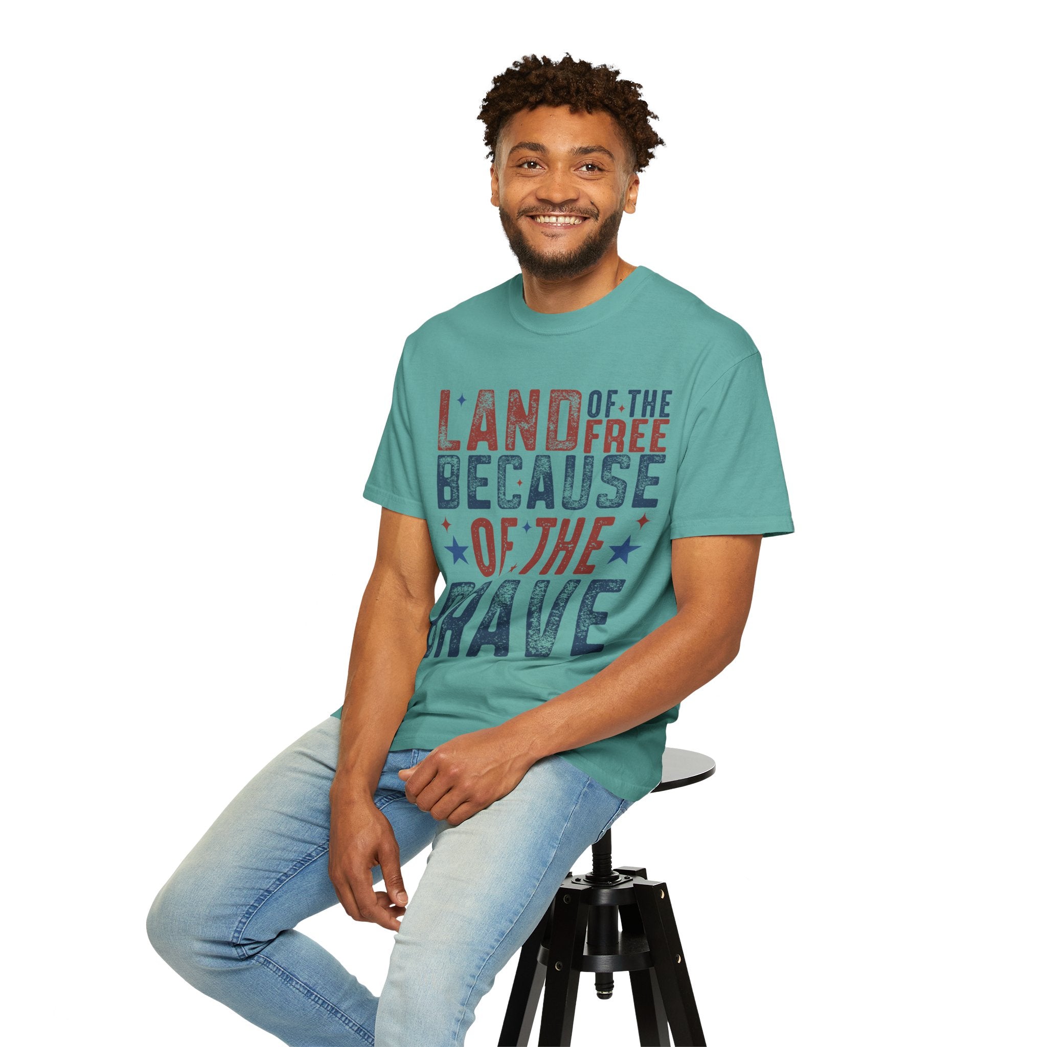 Patriotic T-Shirt: Land of the Free Because of the Brave