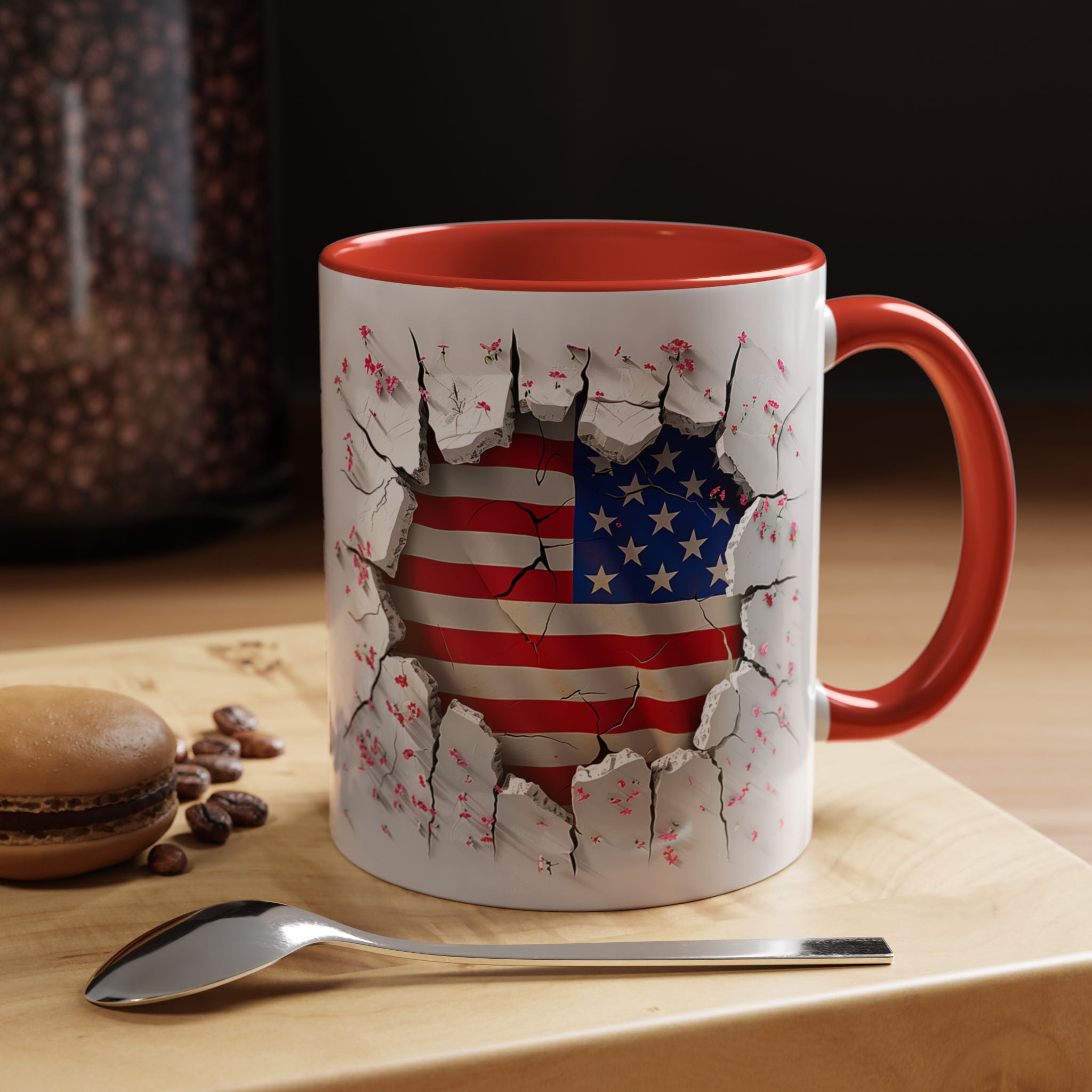 American Flag Coffee Mug – Patriotic Design