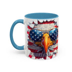 American Bald Eagle Accent Coffee Mug with Stars & Stripes