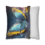 Blue and Yellow Butterfly Decorative Pillow Cover