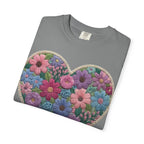 Floral Heart T-Shirt — Colorful Bouquet Heart Graphic (Print It Your Way)