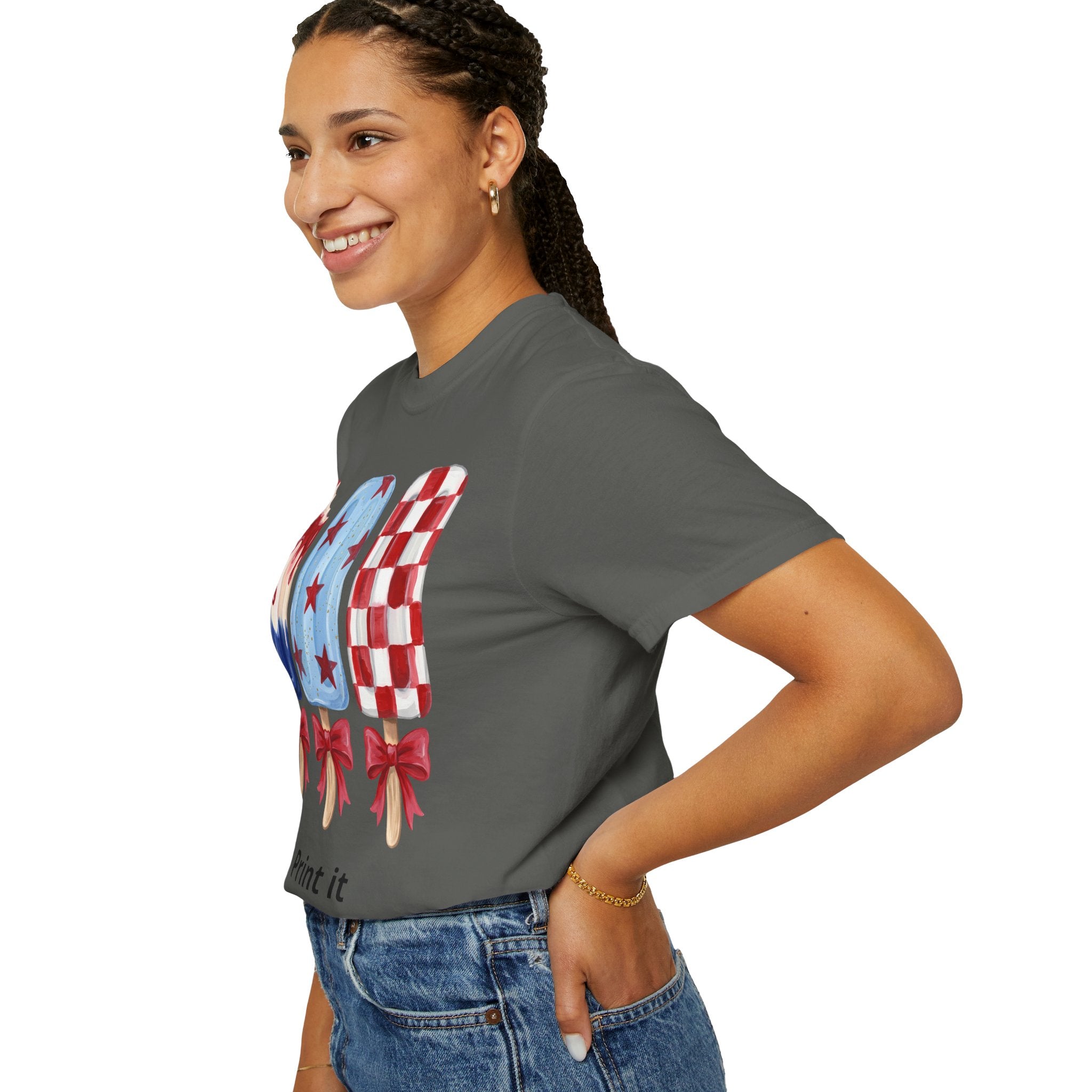 Patriotic Popsicle T-Shirt — Red, White & Blue Fourth of July Tee