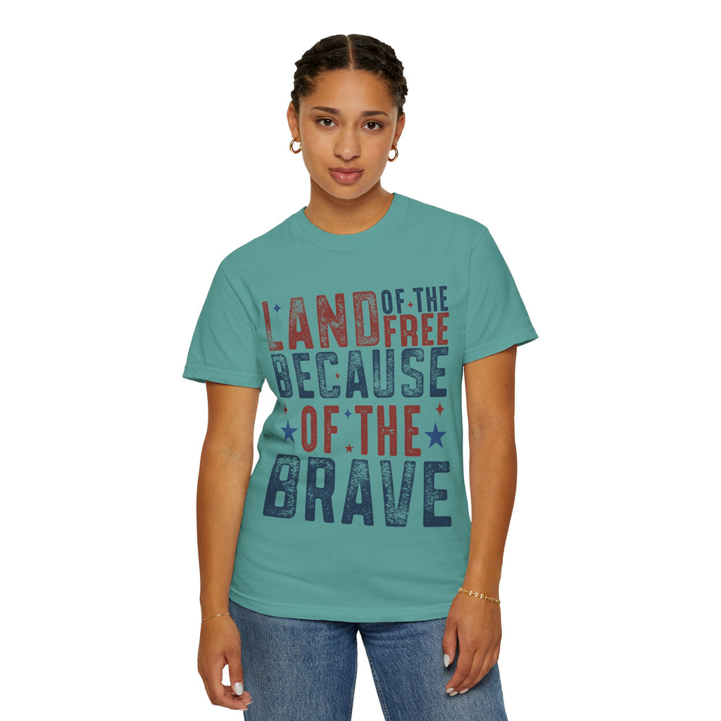 Patriotic T-Shirt: Land of the Free Because of the Brave