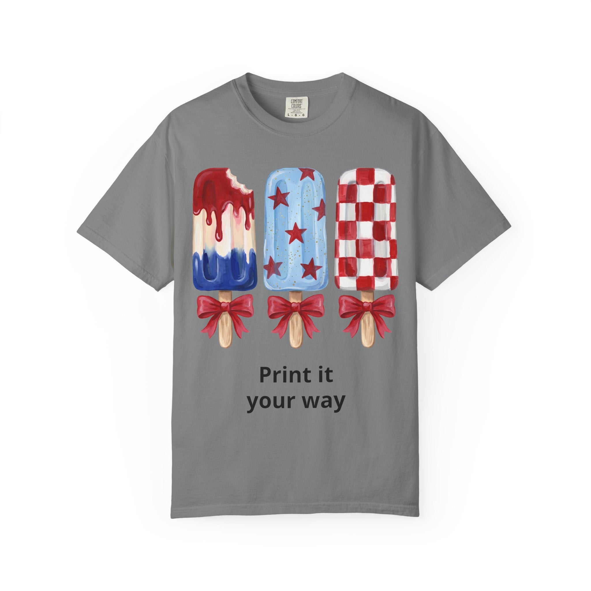 Patriotic Popsicle T-Shirt — Red, White & Blue Fourth of July Tee