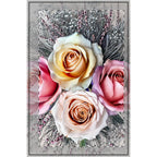 Floral Rose Bouquet Dotted Spiral Notebook