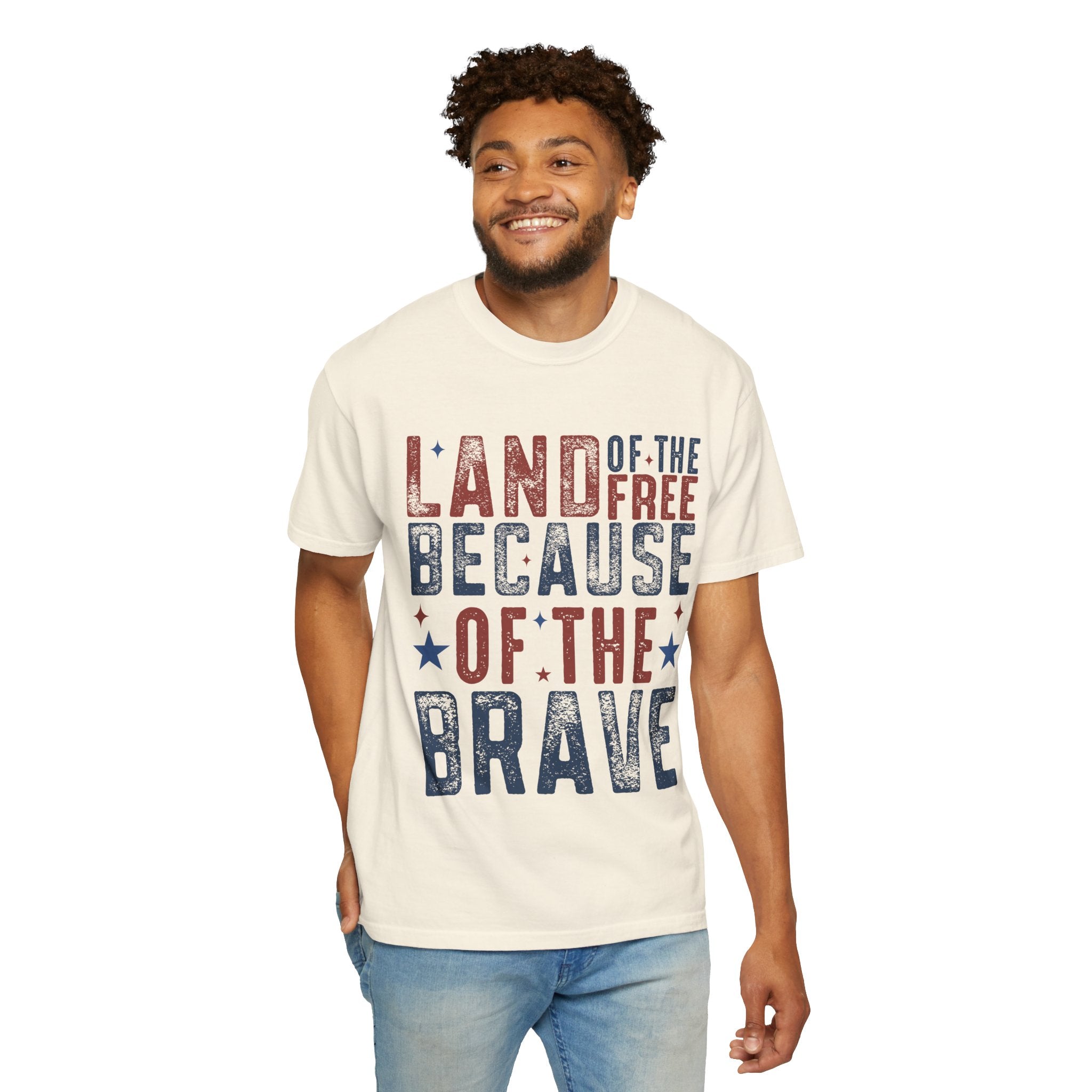 Patriotic T-Shirt: Land of the Free Because of the Brave