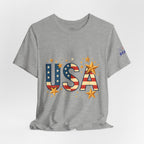 USA Flag Stars T-Shirt — Patriotic American Independence Day Tee