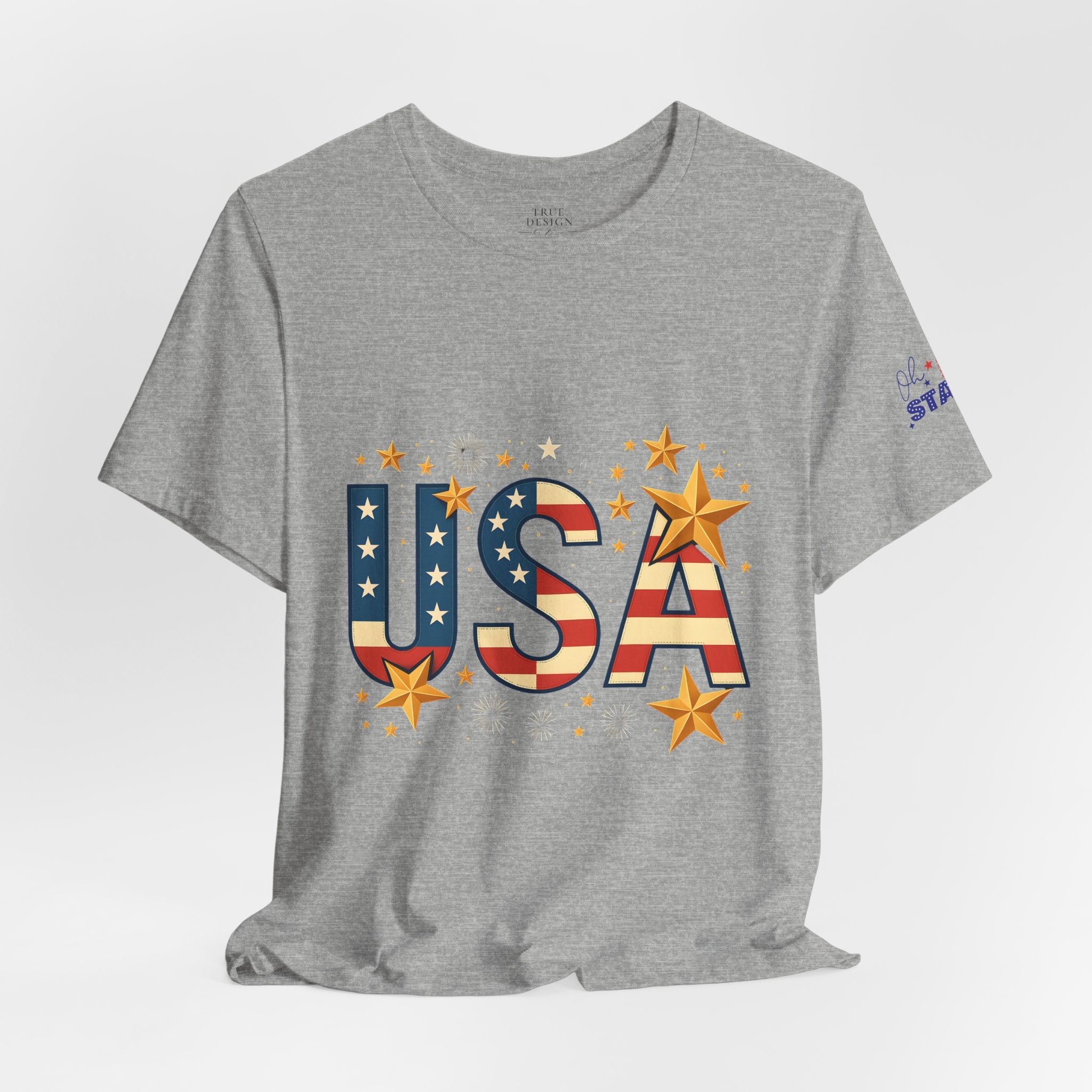 USA Flag Stars T-Shirt — Patriotic American Independence Day Tee