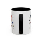 Patriotic Anemone Accent Coffee Mug Classic Floral Design