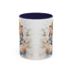 Tiger Watercolor Accent Coffee Mug – Artistic Wildlife Ceramic Mug (11/15oz)
