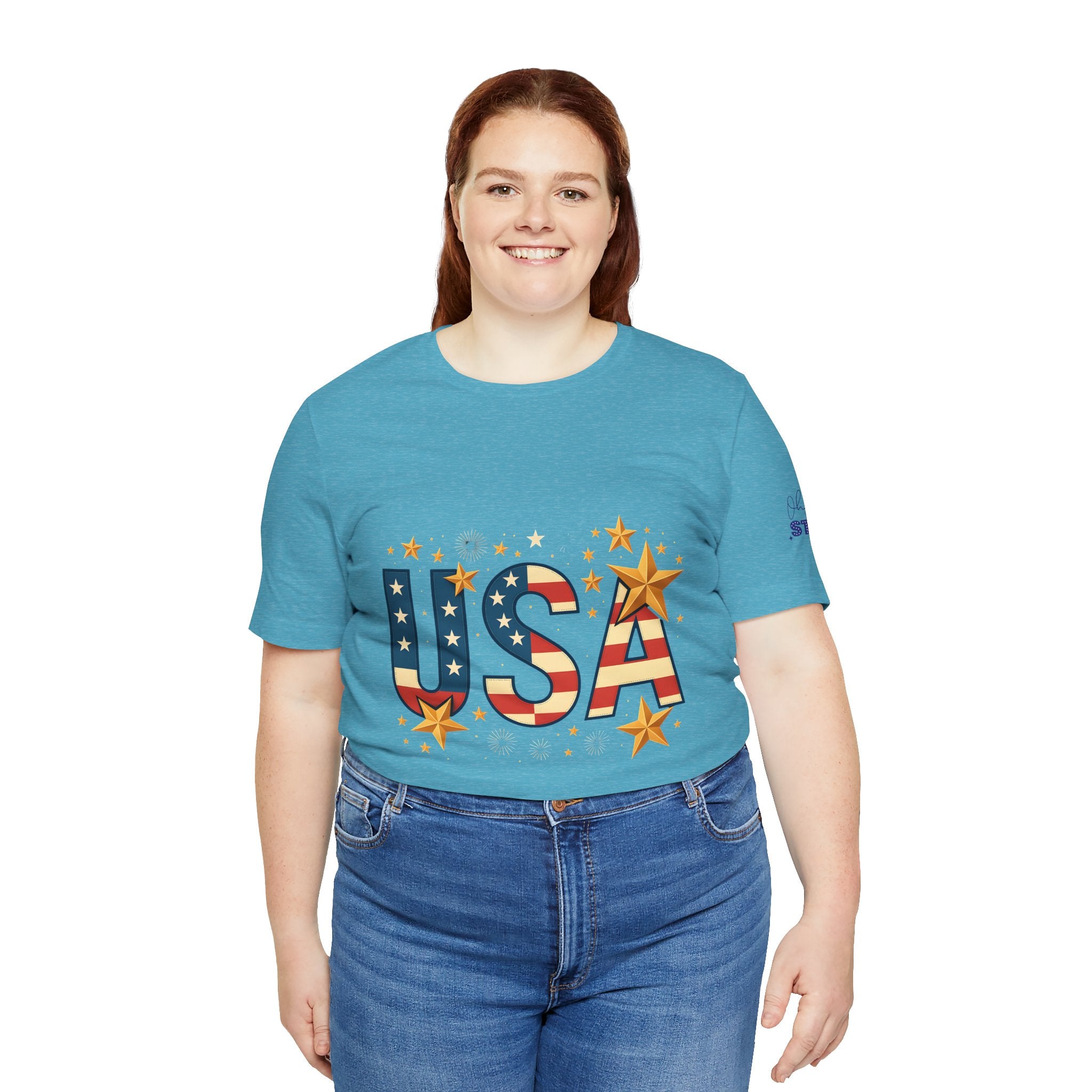 USA Flag Stars T-Shirt — Patriotic American Independence Day Tee