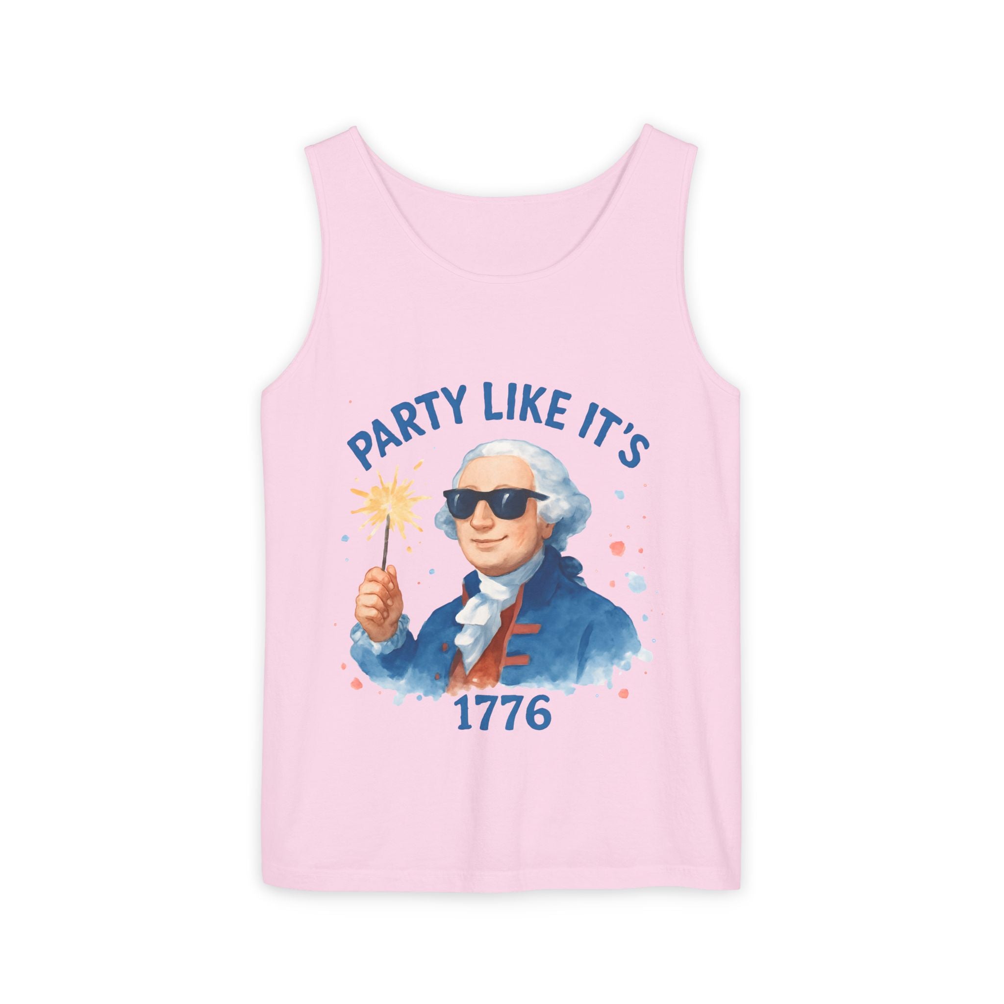 Party Like It's 1776 Tank Top — Patriotic George Washington Graphic