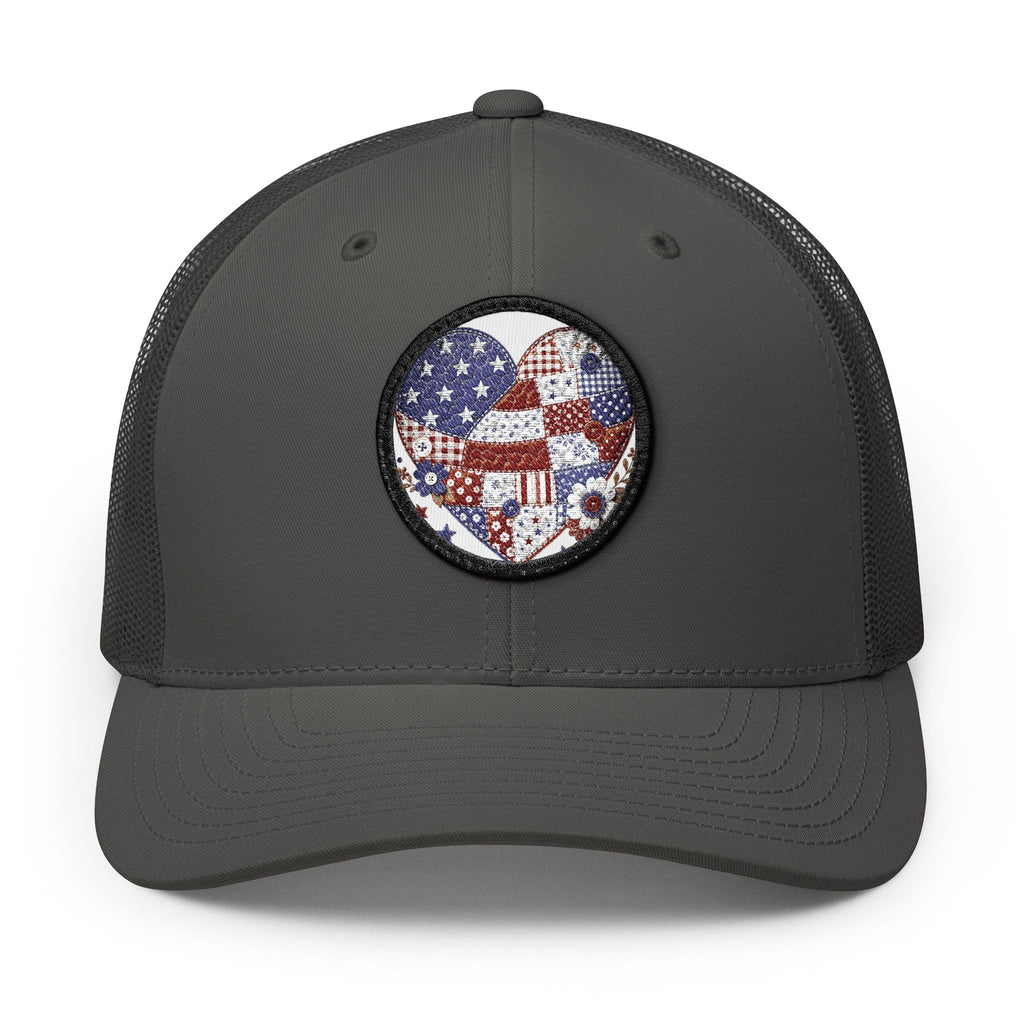 American Flag Patch Trucker Cap — Patriotic Snapback Hat