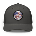 American Flag Patch Trucker Cap — Patriotic Snapback Hat