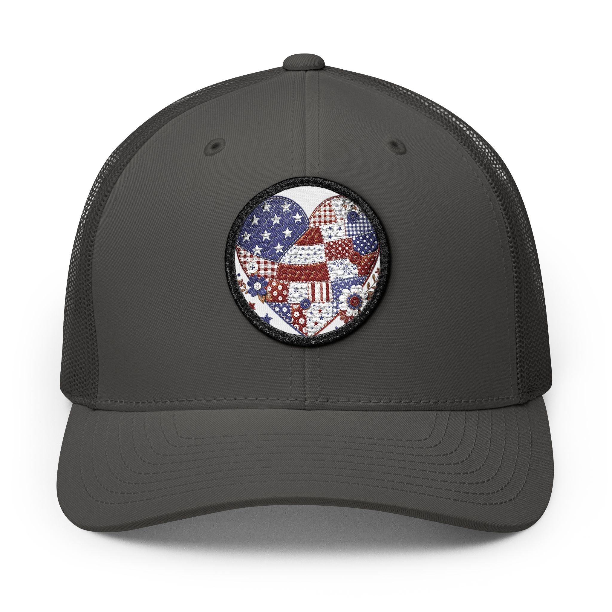 American Flag Patch Trucker Cap — Patriotic Snapback Hat