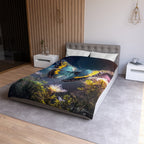 Butterfly Garden Duvet Cover - Blue & Yellow Microfiber Bedding