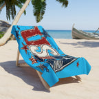 USA Patriotic Beach Towel — Red White & Blue Star Design for 4th of July