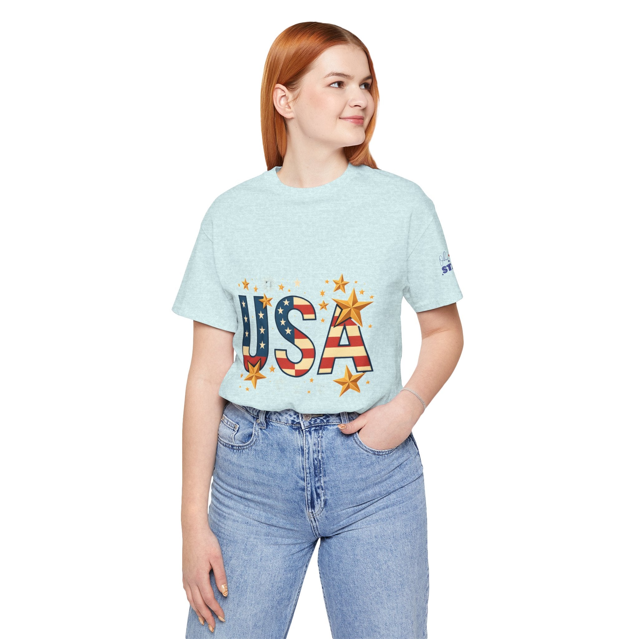 USA Flag Stars T-Shirt — Patriotic American Independence Day Tee