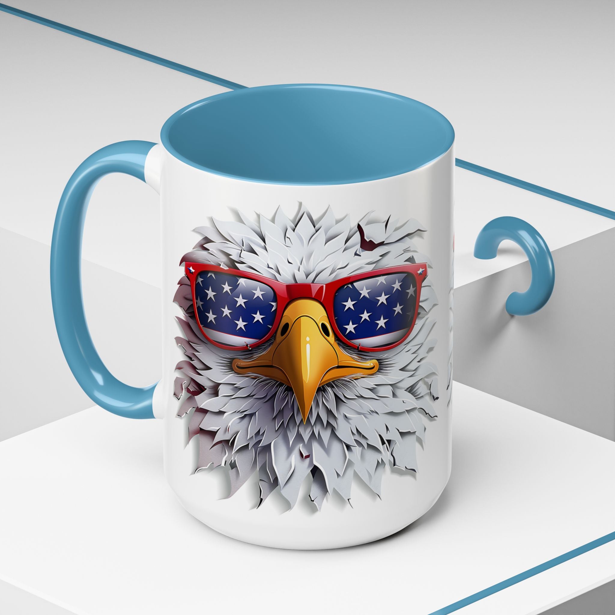 Patriotic Eagle Coffee Mug – Bold Design for Coffee Lovers