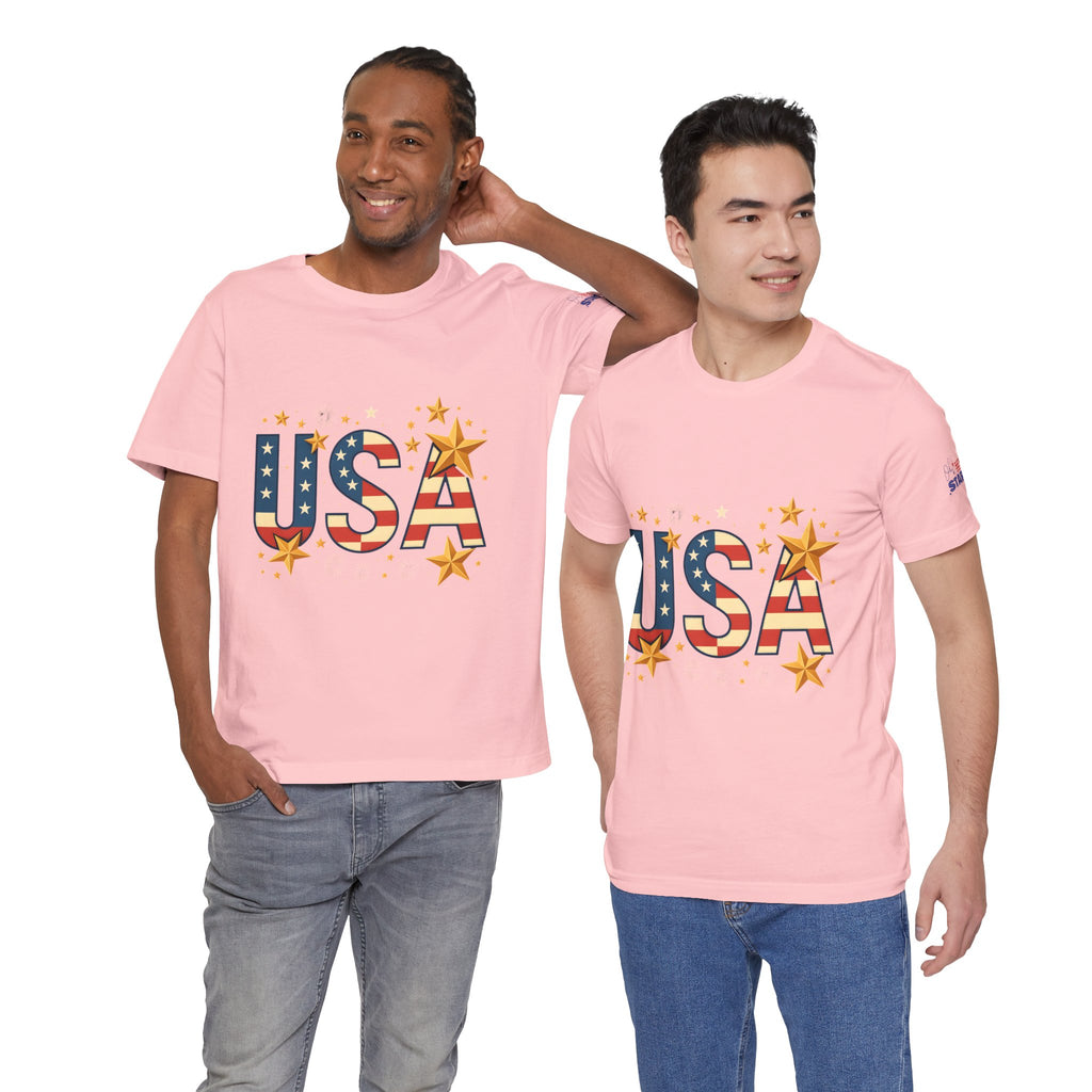USA Flag Stars T-Shirt — Patriotic American Independence Day Tee
