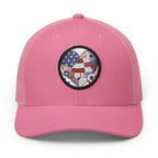 American Flag Patch Trucker Cap — Patriotic Snapback Hat