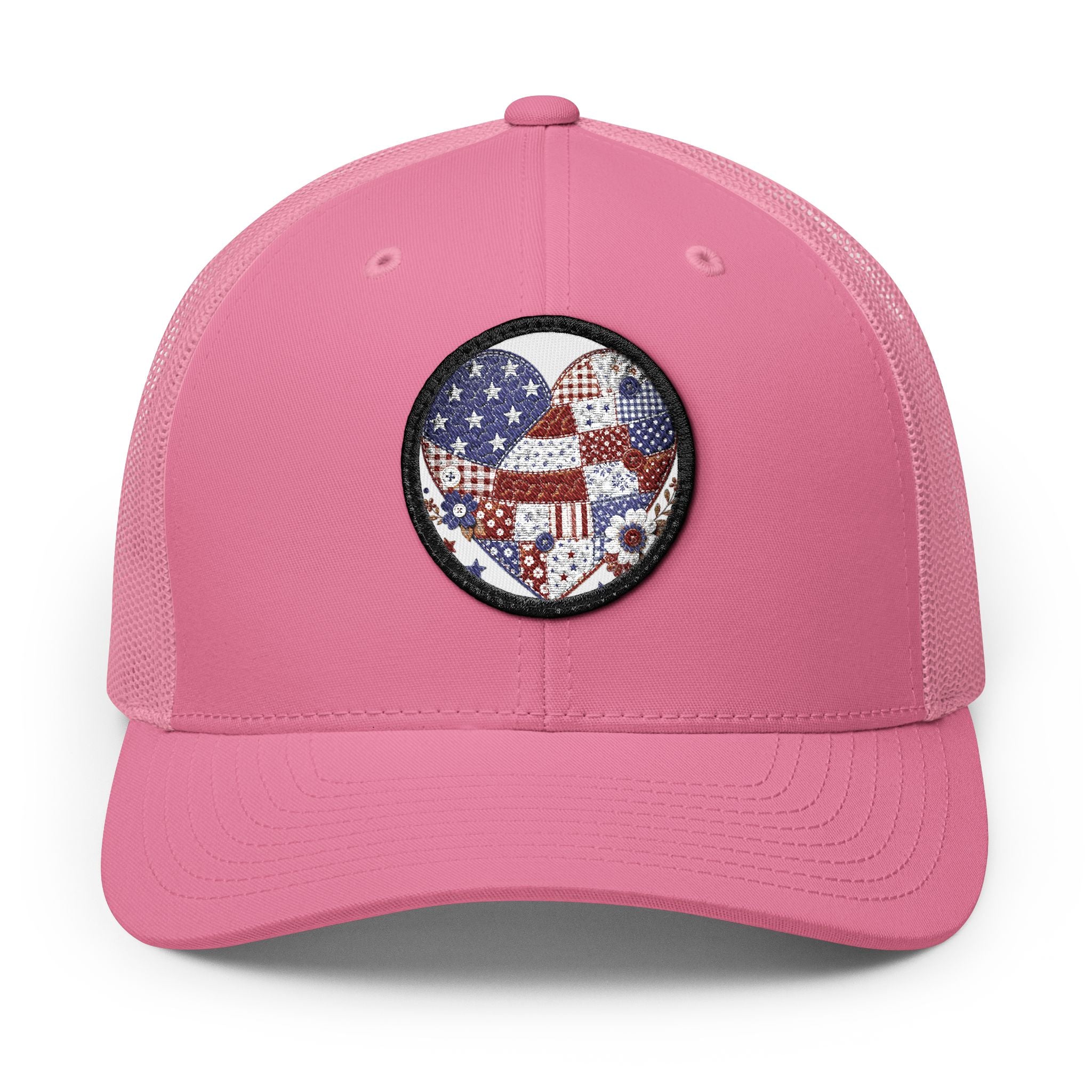 American Flag Patch Trucker Cap — Patriotic Snapback Hat