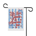 Patriotic 'She Loves Jesus & America Too' Garden Flag