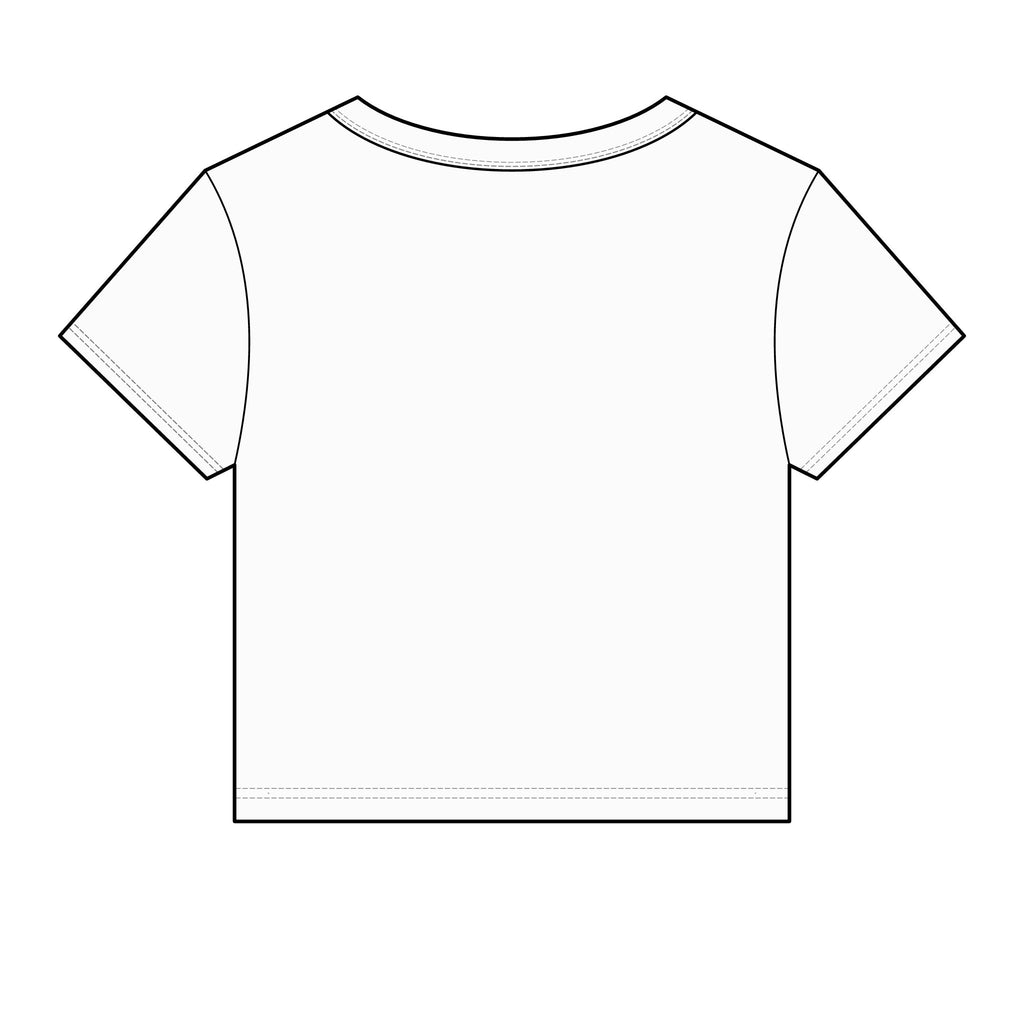 USA Floral Heart Baby Tee for Women – 4th of July