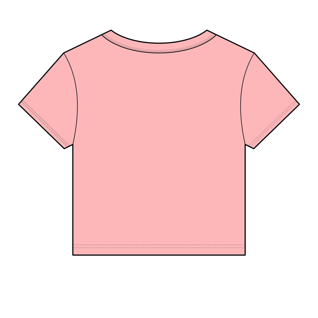 USA Floral Heart Baby Tee for Women – 4th of July