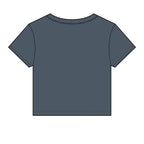 USA Floral Heart Baby Tee for Women – 4th of July