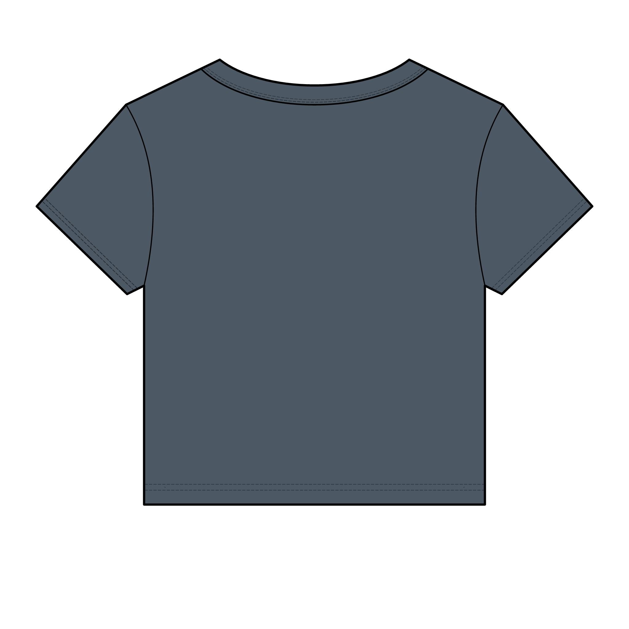 USA Floral Heart Baby Tee for Women – 4th of July
