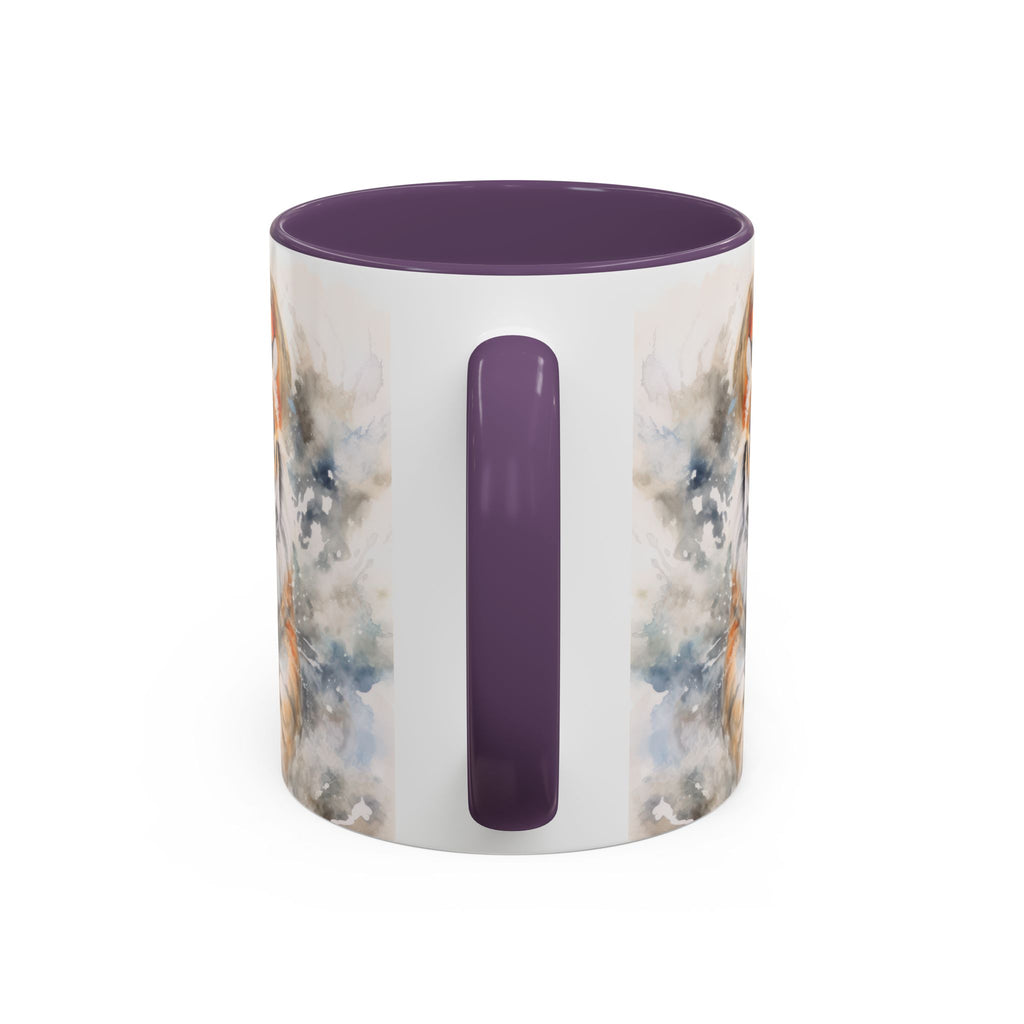 Tiger Watercolor Accent Coffee Mug – Artistic Wildlife Ceramic Mug (11/15oz)