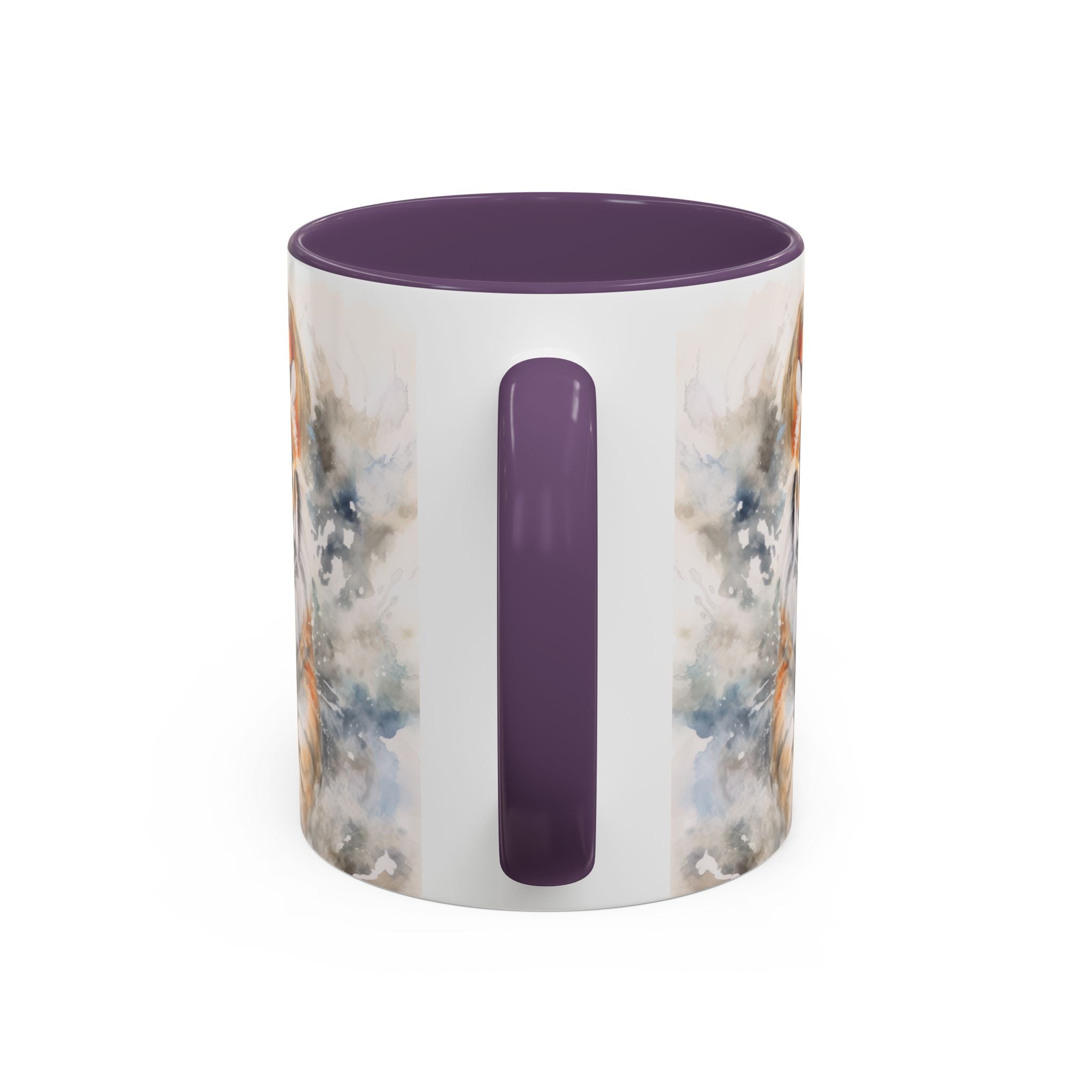 Tiger Watercolor Accent Coffee Mug – Artistic Wildlife Ceramic Mug (11/15oz)