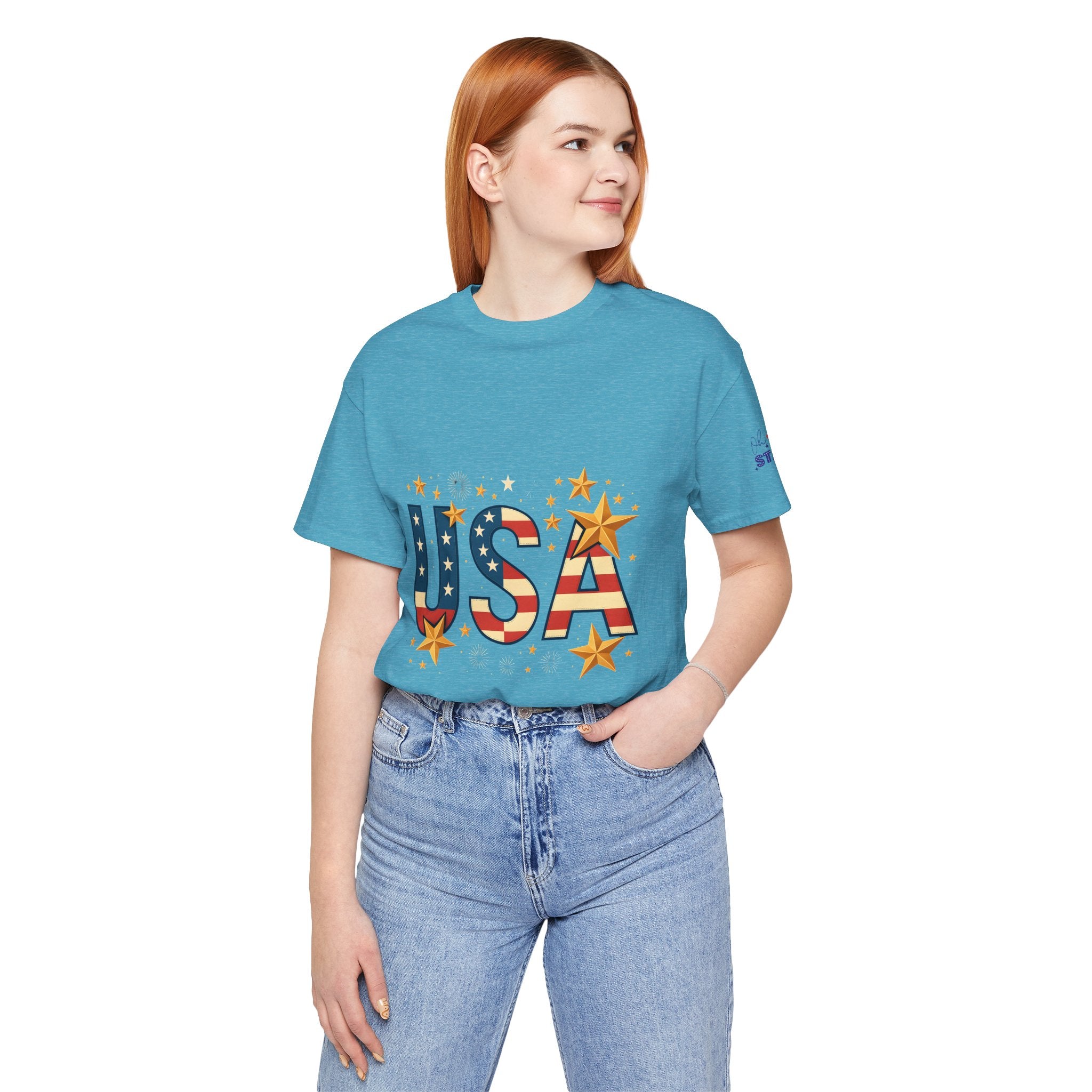 USA Flag Stars T-Shirt — Patriotic American Independence Day Tee