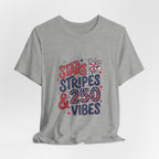 Stars Stripes & 250 Vibes T-Shirt | 250th Anniversary 4th of July Patriotic Tee
