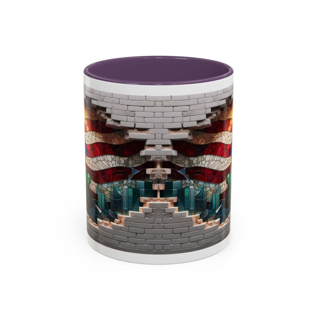American Flag & Statue of Liberty Accent Coffee Mug – Patriotic USA Ceramic Mug