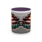 American Flag & Statue of Liberty Accent Coffee Mug – Patriotic USA Ceramic Mug
