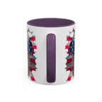 American Bald Eagle Accent Coffee Mug with Stars & Stripes