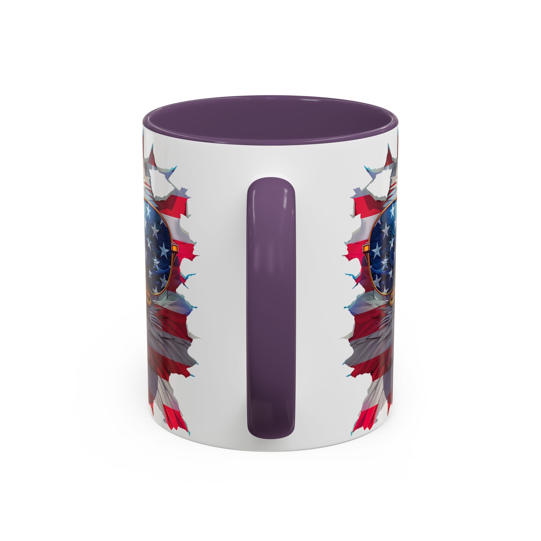American Bald Eagle Accent Coffee Mug with Stars & Stripes